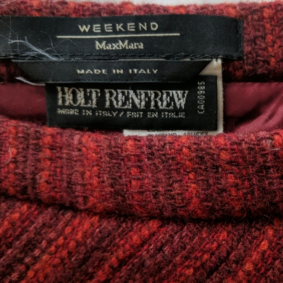 Max Mara red / Burgundy wool skirt - Picture 5 of 7
